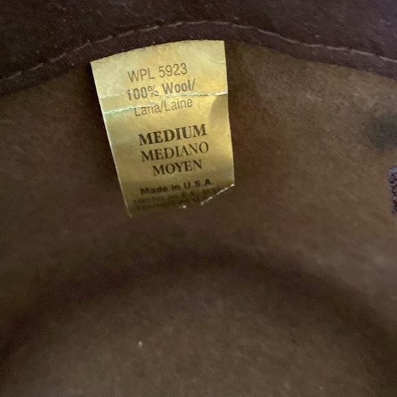 Vintage Tree Eagle Santa Fe Olive Green Wool Cowboy Hat Brown Leather Band & Tie main image 11